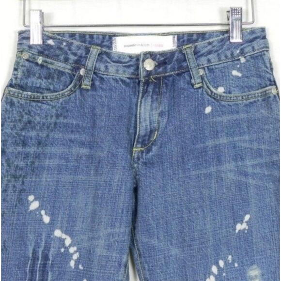 Paper Denim & Cloth New Ripper Super Low Flare Jeans Paint Splatter 27 - Picture 3 of 8